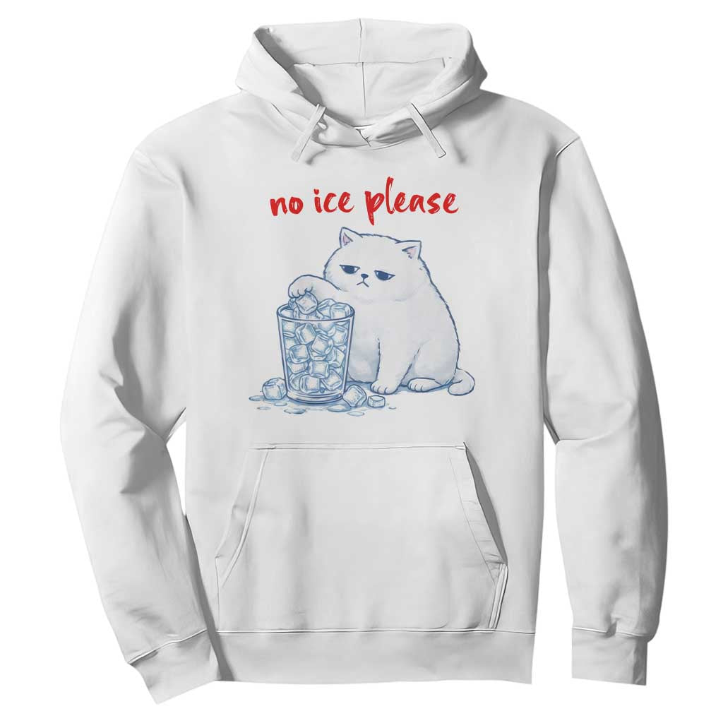 Abolish Ice Protest Hoodie Subtle FDT Cat Meme No Ice Please TS10 White Print Your Wear