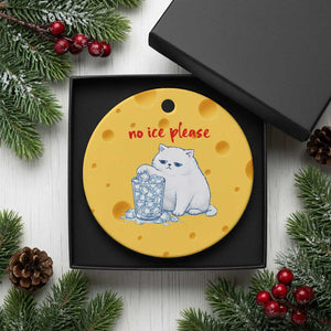 Abolish Ice Protest Ceramic Ornament Subtle FDT Cat Meme No Ice Please TS10 1pc Yellow Cheese Print Your Wear