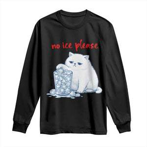 Abolish Ice Protest Long Sleeve Shirt Subtle FDT Cat Meme No Ice Please TS10 Black Print Your Wear