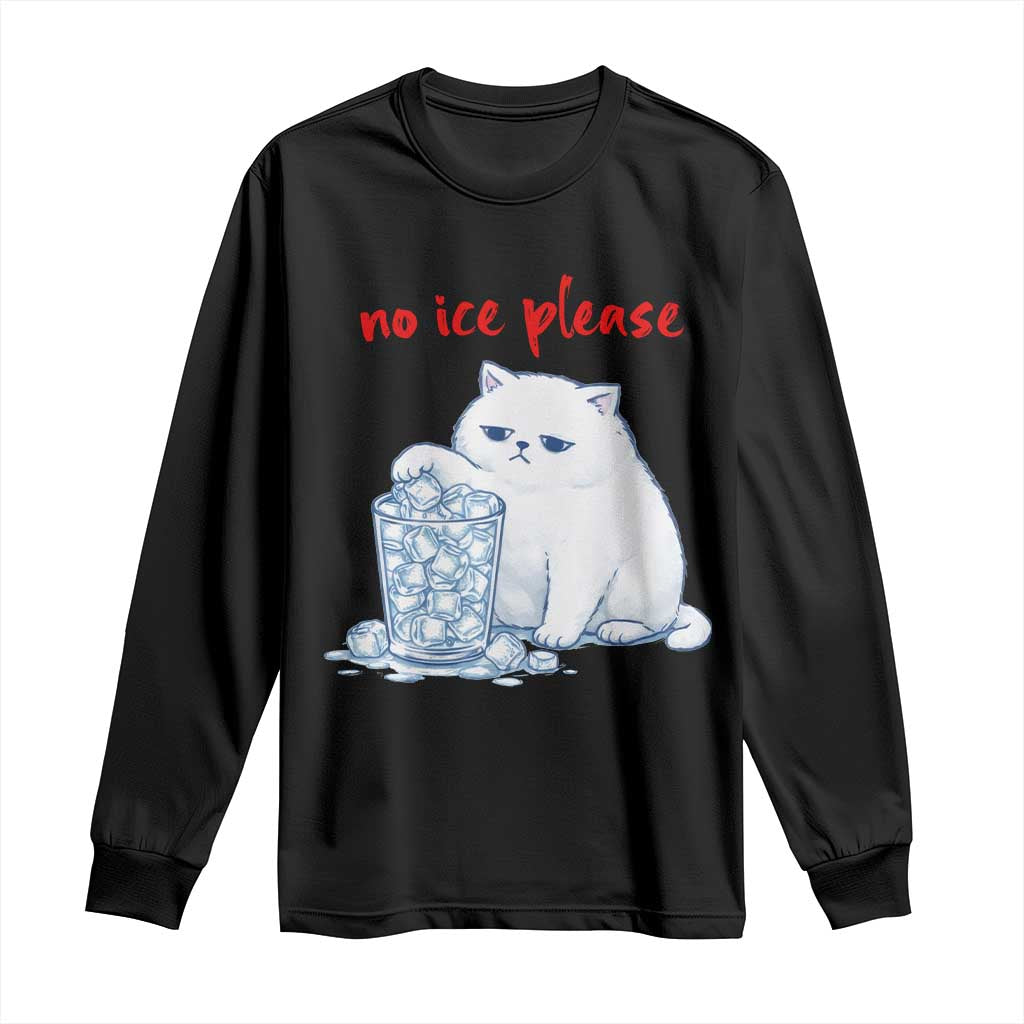 Abolish Ice Protest Long Sleeve Shirt Subtle FDT Cat Meme No Ice Please TS10 Black Print Your Wear