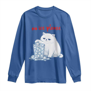 Abolish Ice Protest Long Sleeve Shirt Subtle FDT Cat Meme No Ice Please TS10 Royal Blue Print Your Wear