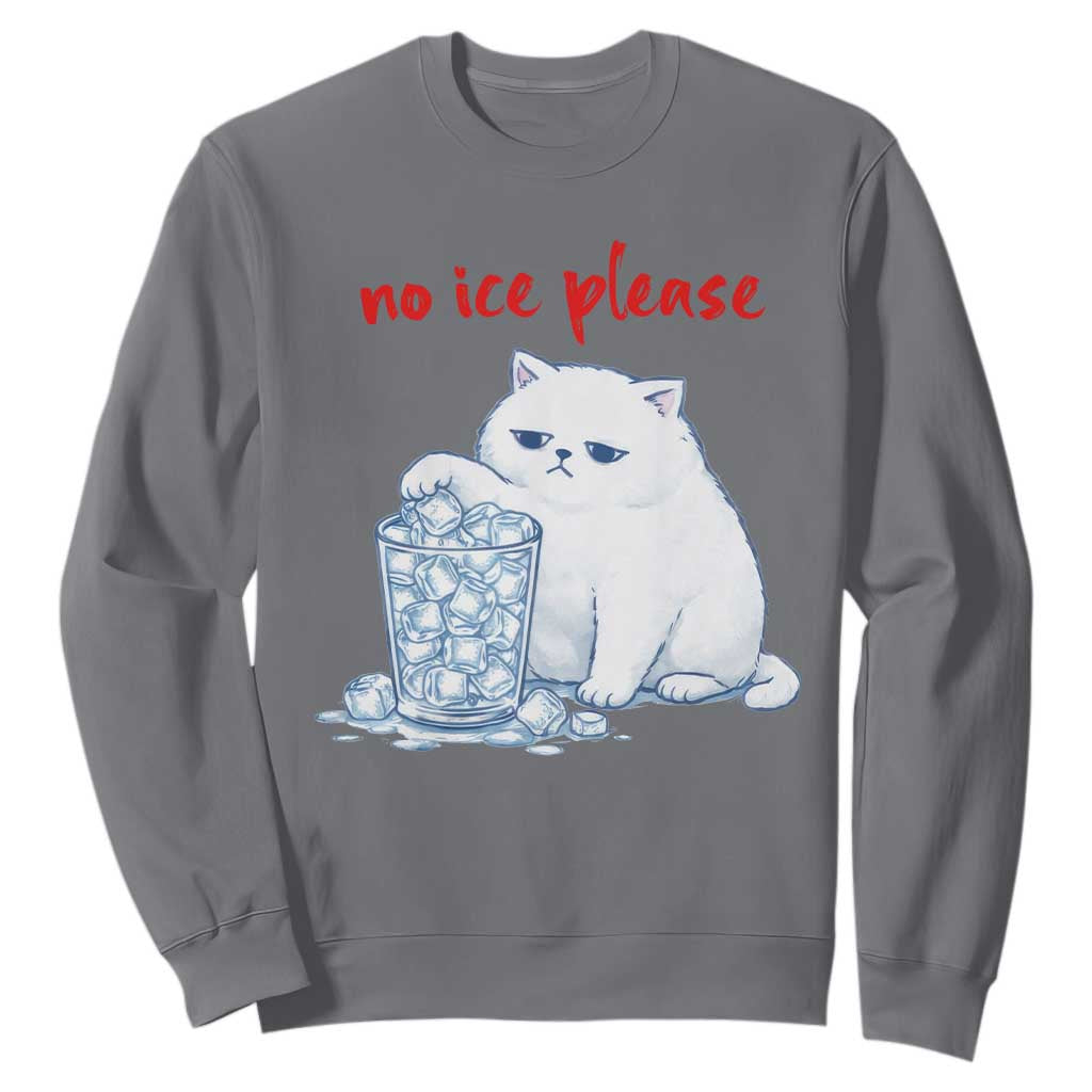 Abolish Ice Protest Sweatshirt Subtle FDT Cat Meme No Ice Please TS10 Charcoal Print Your Wear