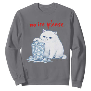 Abolish Ice Protest Sweatshirt Subtle FDT Cat Meme No Ice Please TS10 Charcoal Print Your Wear