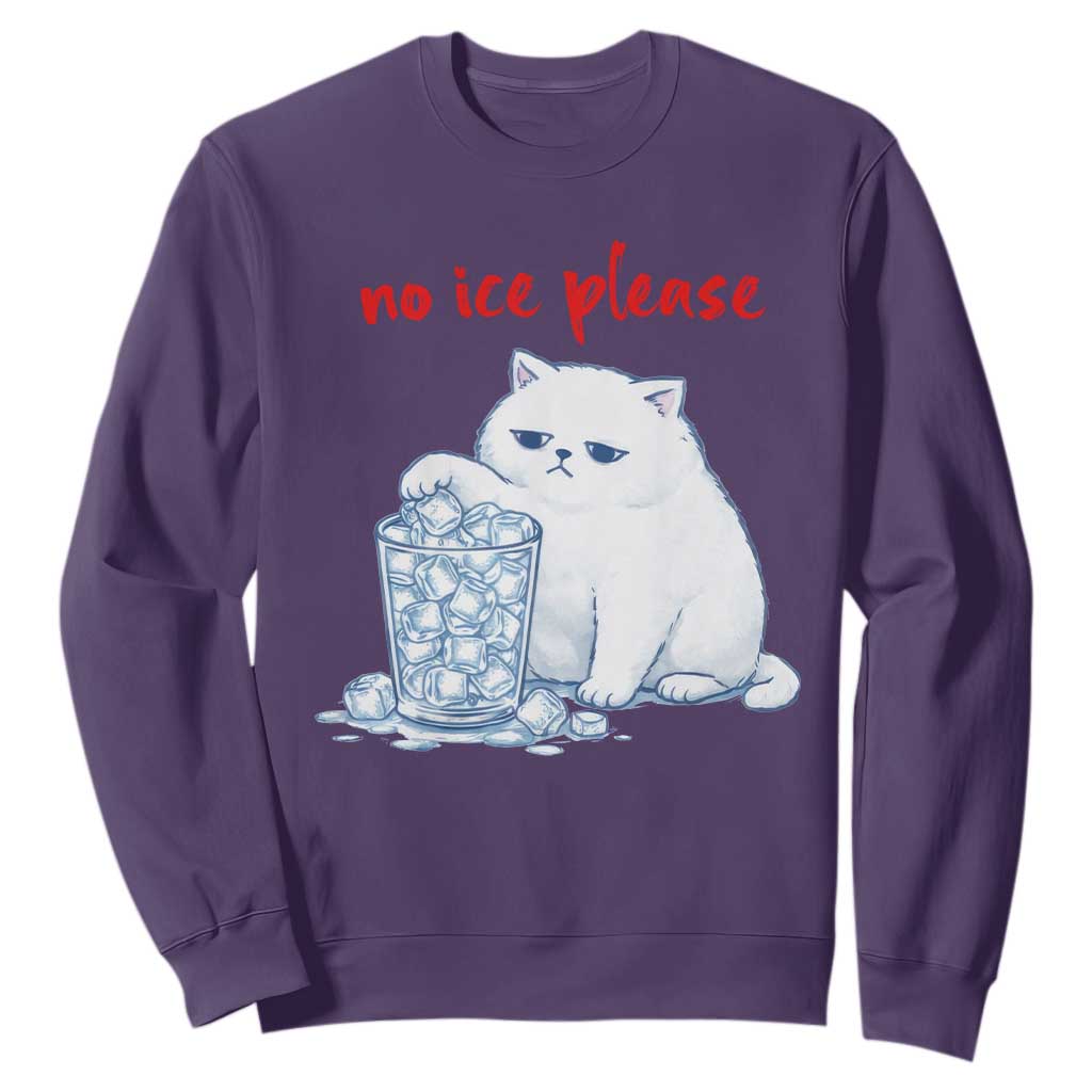 Abolish Ice Protest Sweatshirt Subtle FDT Cat Meme No Ice Please TS10 Purple Print Your Wear