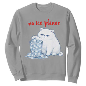 Abolish Ice Protest Sweatshirt Subtle FDT Cat Meme No Ice Please TS10 Sport Gray Print Your Wear