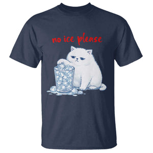 Abolish Ice Protest T Shirt Subtle FDT Cat Meme No Ice Please TS10 Navy Print Your Wear