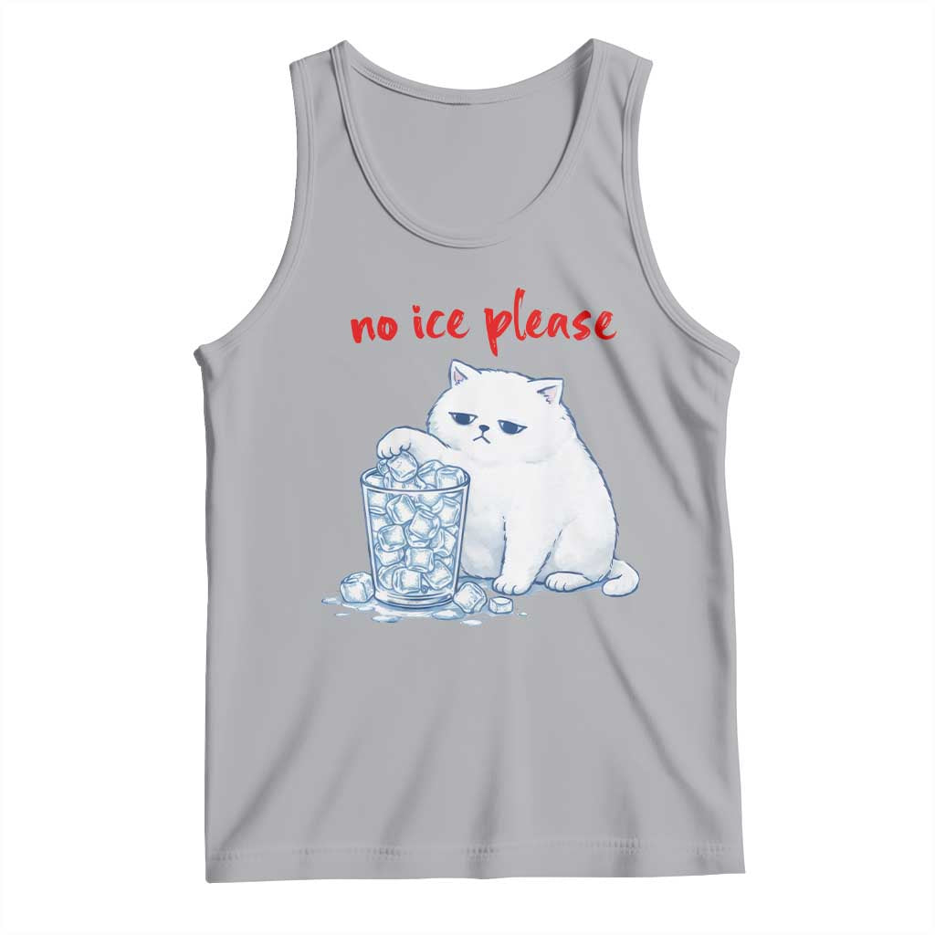 Abolish Ice Protest Tank Top Subtle FDT Cat Meme No Ice Please TS10 Athletic Heather Print Your Wear