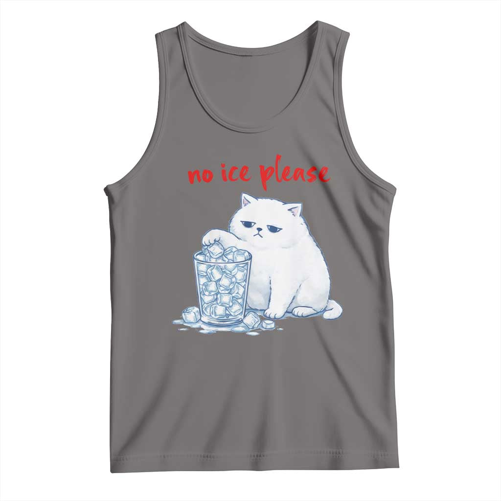 Abolish Ice Protest Tank Top Subtle FDT Cat Meme No Ice Please TS10 Deep Heather Print Your Wear
