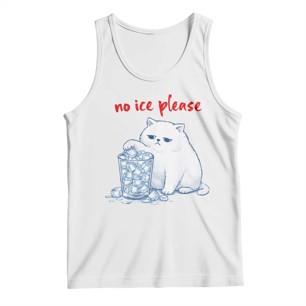 Abolish Ice Protest Tank Top Subtle FDT Cat Meme No Ice Please TS10 White Print Your Wear