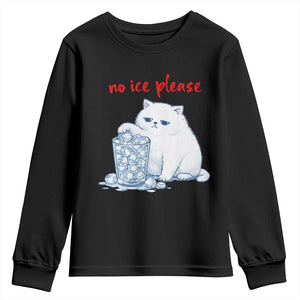 Abolish Ice Protest Youth Sweatshirt Subtle FDT Cat Meme No Ice Please TS10 Black Print Your Wear