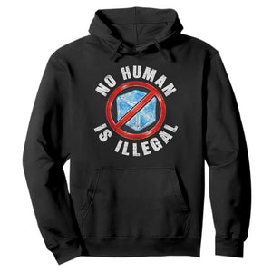 Abolish Ice No Human is Illegal Hoodie Retro Protest Subtle FDT TS10 Black Print Your Wear