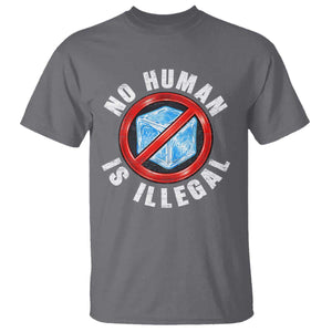 Abolish Ice No Human is Illegal T Shirt Retro Protest Subtle FDT TS10 Charcoal Print Your Wear
