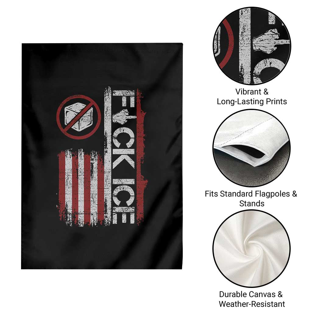Fck Ice Garden Flag Retro US Flag Subtle FDT Protest TS10 Print Your Wear