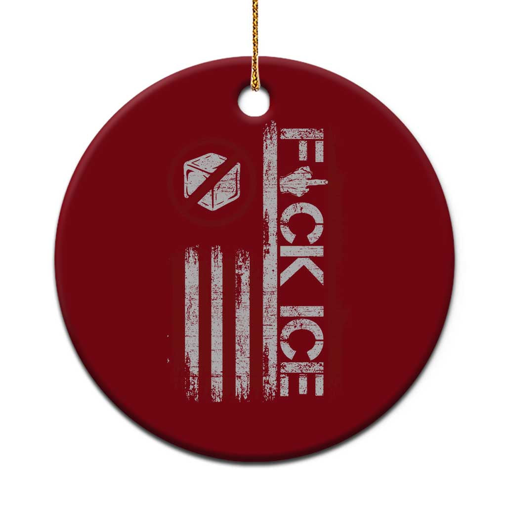 Fck Ice Ceramic Ornament Retro US Flag Subtle FDT Protest TS10 1pc Red Print Your Wear