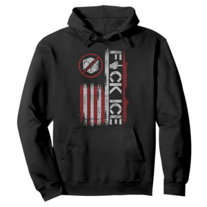 Fck Ice Hoodie Retro US Flag Subtle FDT Protest TS10 Black Print Your Wear