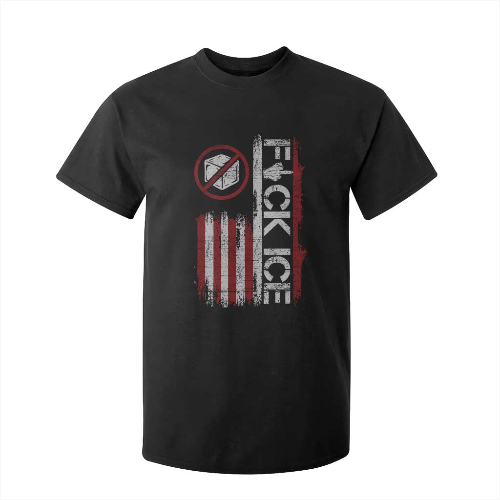 Fck Ice T Shirt For Kid Retro US Flag Subtle FDT Protest TS10 Black Print Your Wear