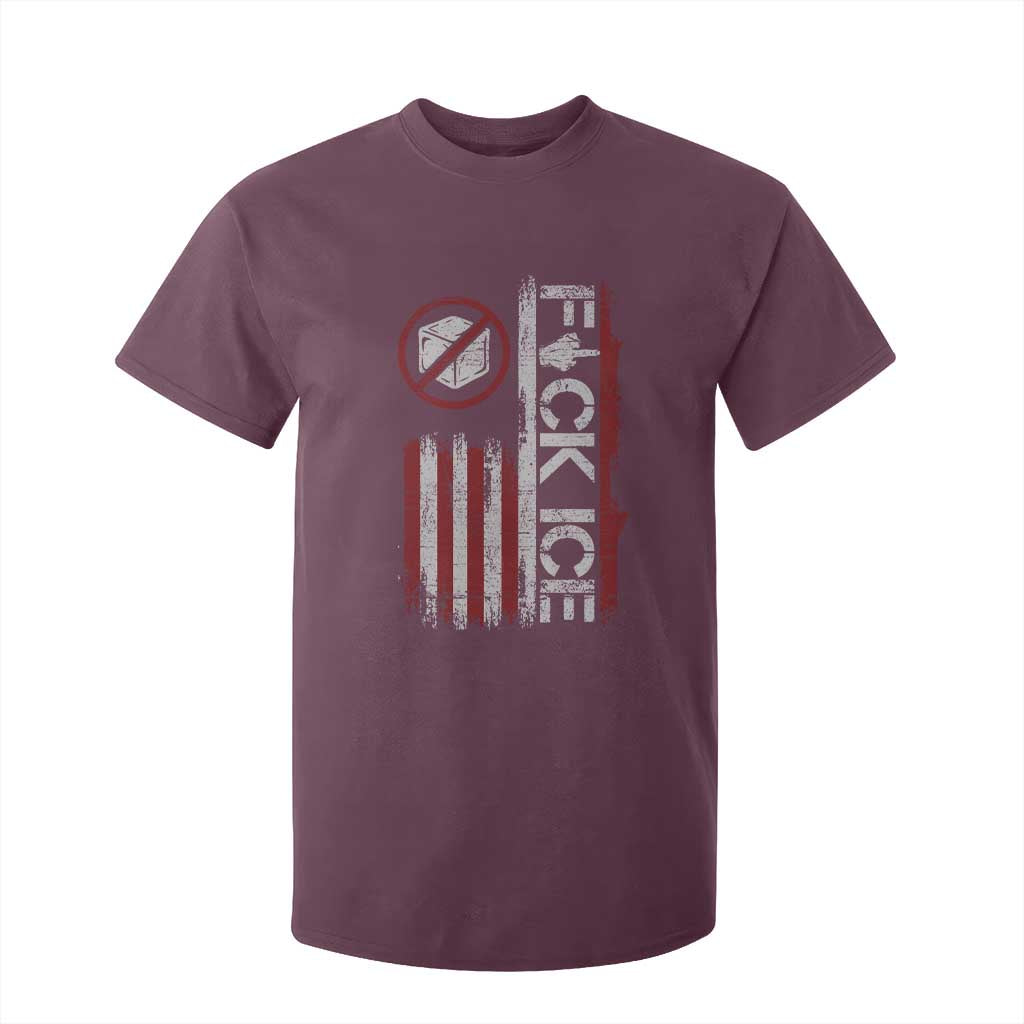 Fck Ice T Shirt For Kid Retro US Flag Subtle FDT Protest TS10 Maroon Print Your Wear
