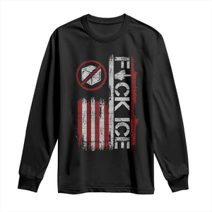 Fck Ice Long Sleeve Shirt Retro US Flag Subtle FDT Protest TS10 Black Print Your Wear