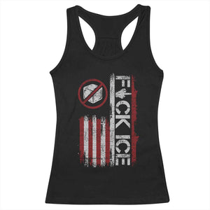 Fck Ice Racerback Tank Top Retro US Flag Subtle FDT Protest TS10 Black Print Your Wear
