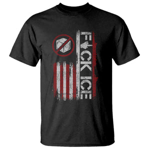 Fck Ice T Shirt Retro US Flag Subtle FDT Protest TS10 Black Print Your Wear