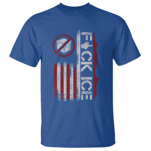 Fck Ice T Shirt Retro US Flag Subtle FDT Protest TS10 Royal Blue Print Your Wear