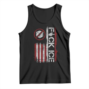 Fck Ice Tank Top Retro US Flag Subtle FDT Protest TS10 Black Print Your Wear