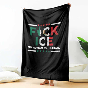Fck Ice Throw Blanket Mexico Flag Mexican Immigrant Anti Immigration Enforcement TS10 Print Your Wear