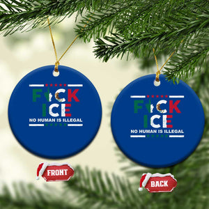 Fck Ice Ceramic Ornament Mexico Flag Mexican Immigrant Anti Immigration Enforcement TS10 1pc Blue Print Your Wear