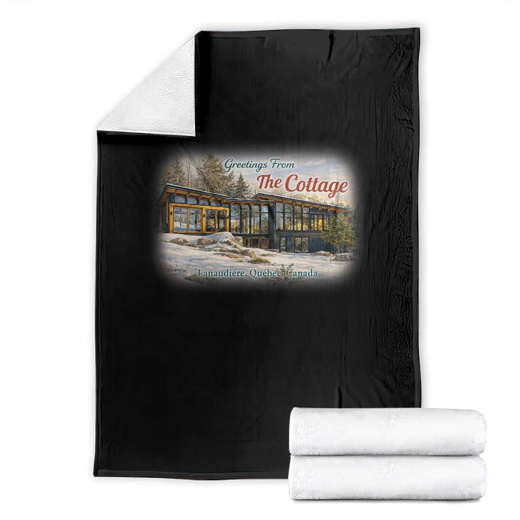 Coming To The Cottage Throw Blanket Retro LGBT Romance Hockey Fan TS10 Black Print Your Wear