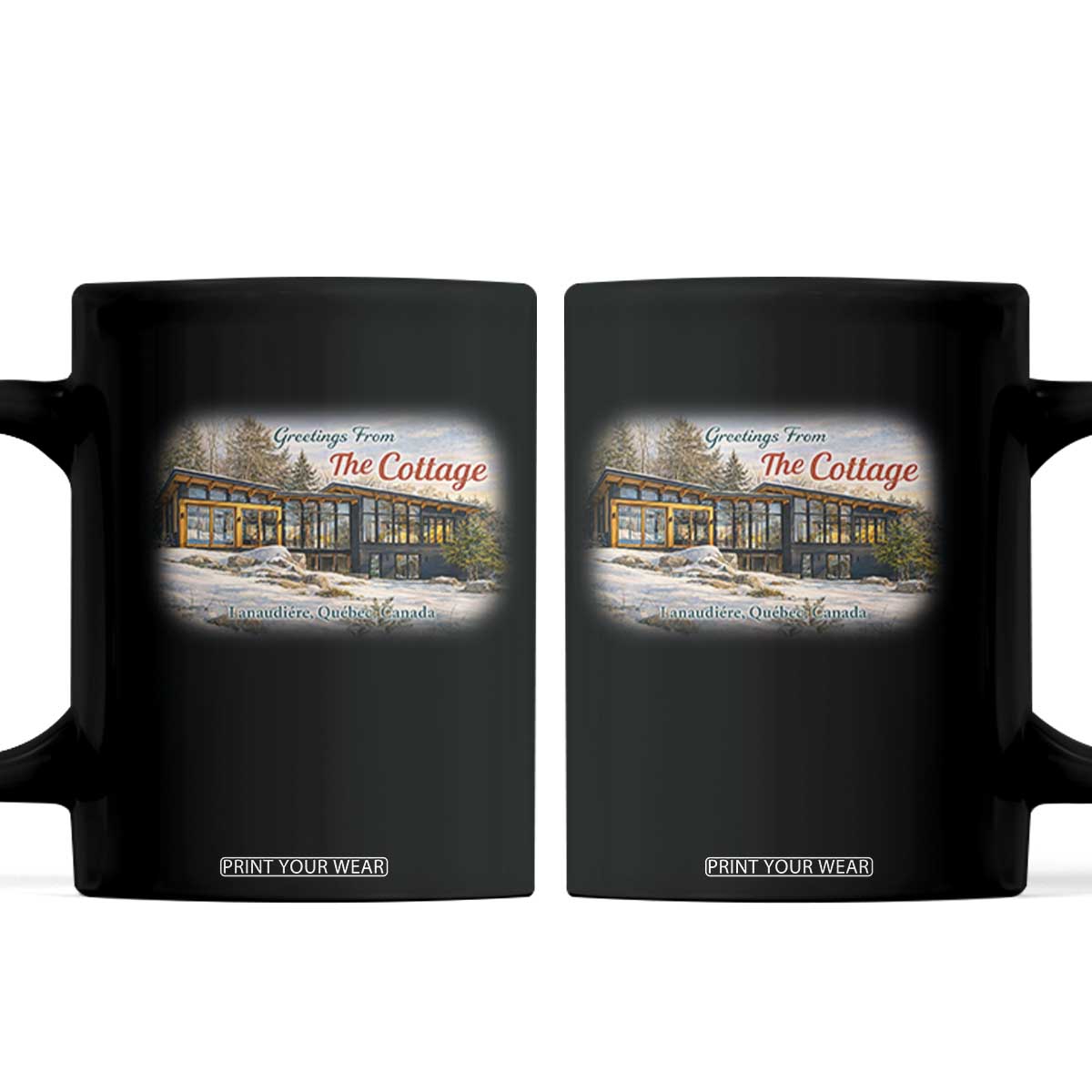 Coming To The Cottage Coffee Mug Retro LGBT Romance Hockey Fan TS10 Black Print Your Wear