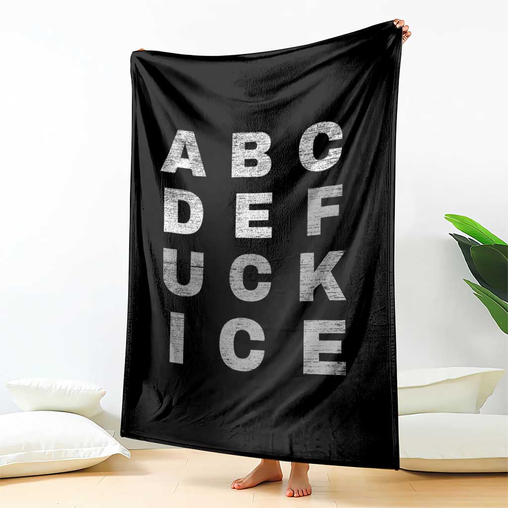 Fck Ice Throw Blanket Chinga La Migra Subtle FDT TS10 Print Your Wear