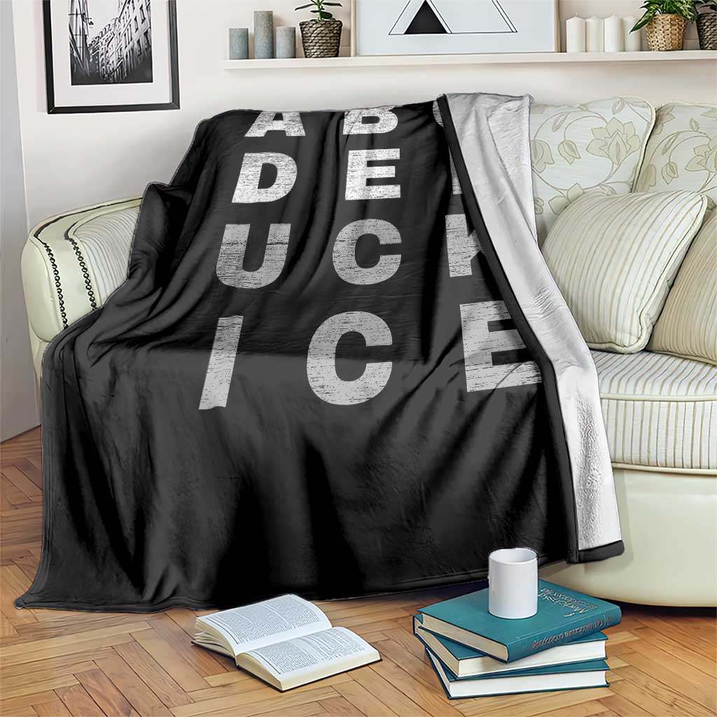 Fck Ice Throw Blanket Chinga La Migra Subtle FDT TS10 Print Your Wear