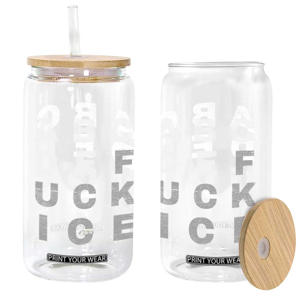 Fck Ice Glass Can Chinga La Migra Subtle FDT TS10 Print Your Wear