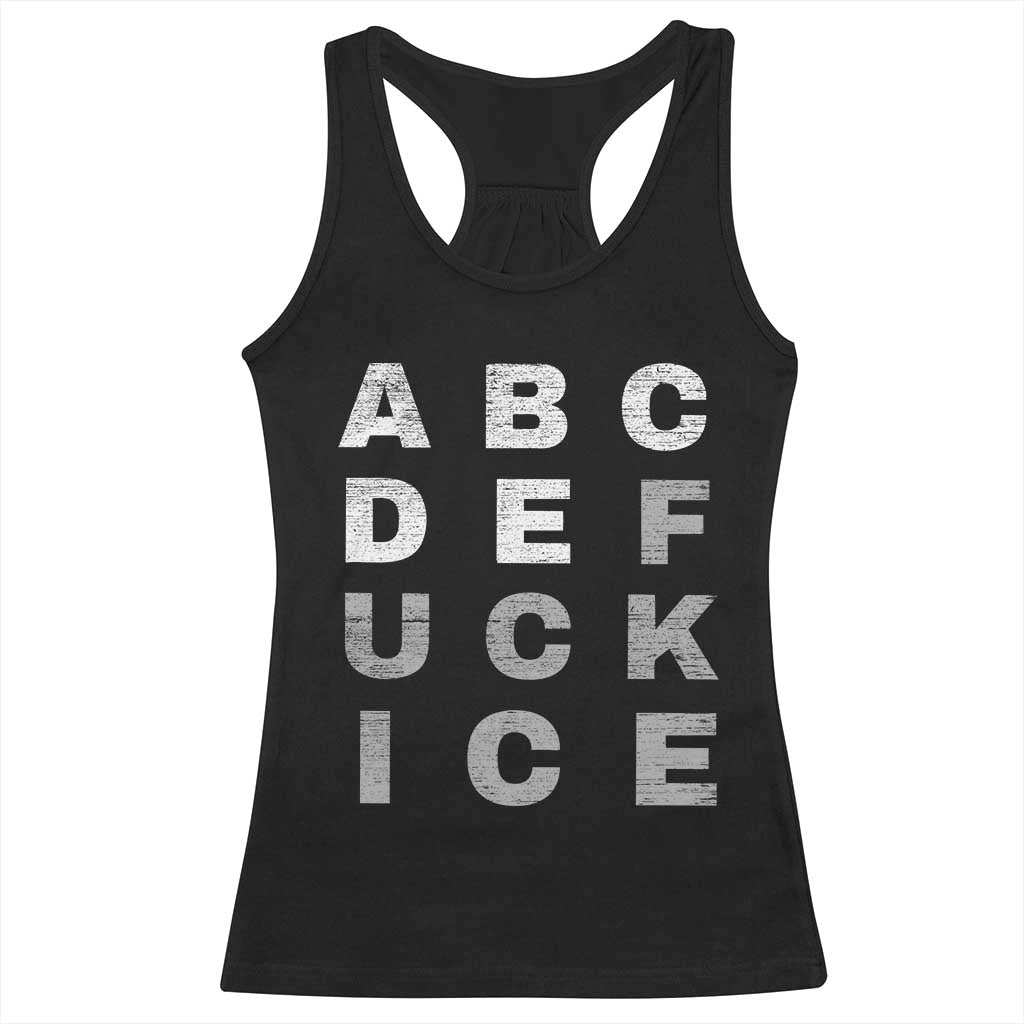 Fck Ice Racerback Tank Top Chinga La Migra Subtle FDT TS10 Black Print Your Wear