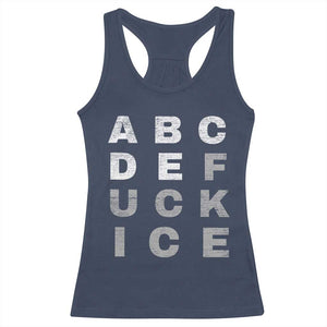 Fck Ice Racerback Tank Top Chinga La Migra Subtle FDT TS10 Navy Print Your Wear