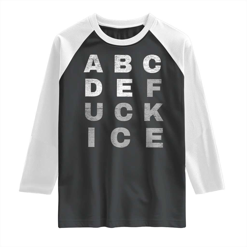 Fck Ice Raglan Shirt Chinga La Migra Subtle FDT TS10 Black White Print Your Wear