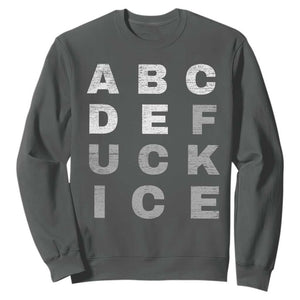 Fck Ice Sweatshirt Chinga La Migra Subtle FDT TS10 Dark Heather Print Your Wear