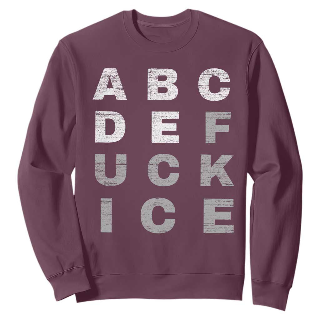 Fck Ice Sweatshirt Chinga La Migra Subtle FDT TS10 Maroon Print Your Wear
