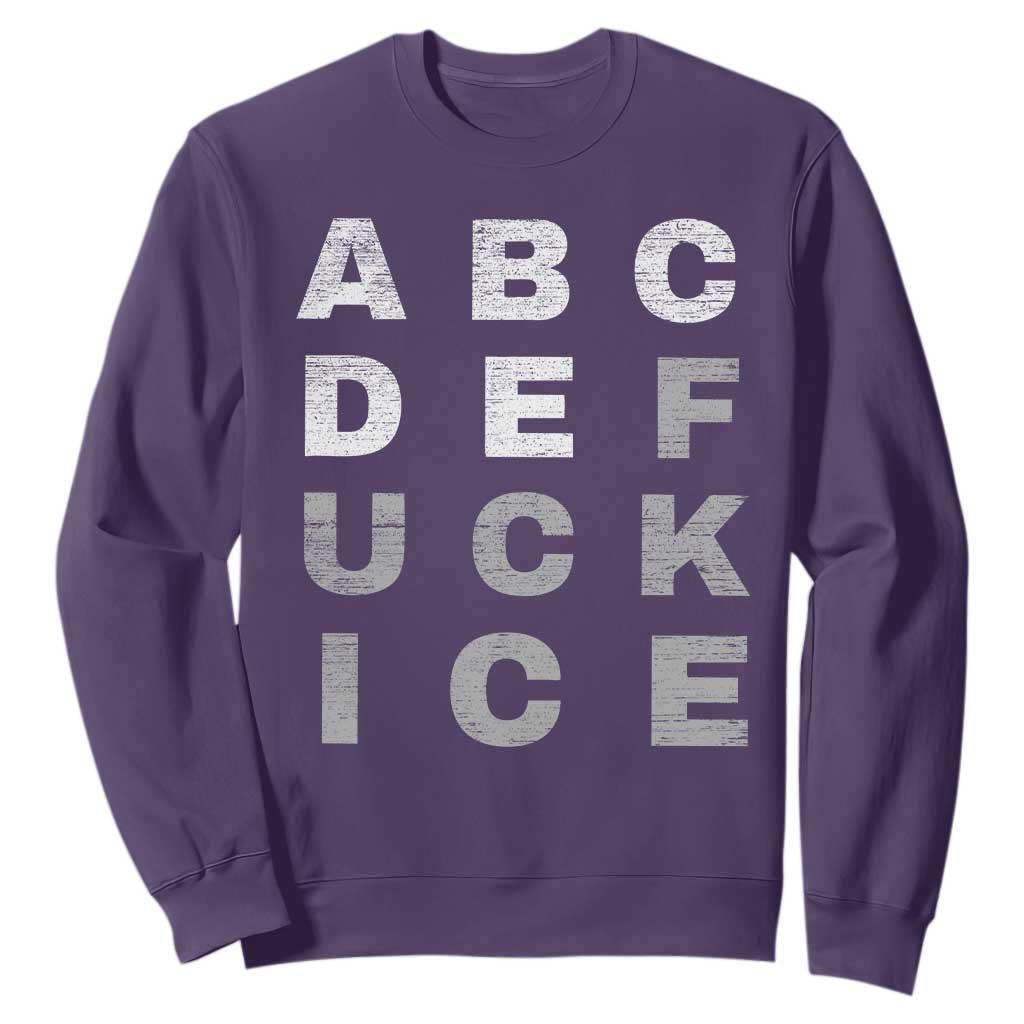 Fck Ice Sweatshirt Chinga La Migra Subtle FDT TS10 Purple Print Your Wear