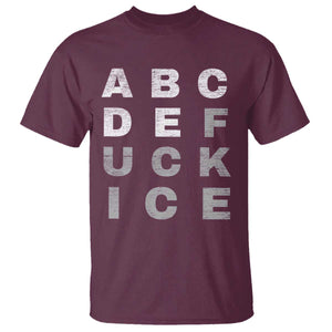 Fck Ice T Shirt Chinga La Migra Subtle FDT TS10 Maroon Print Your Wear