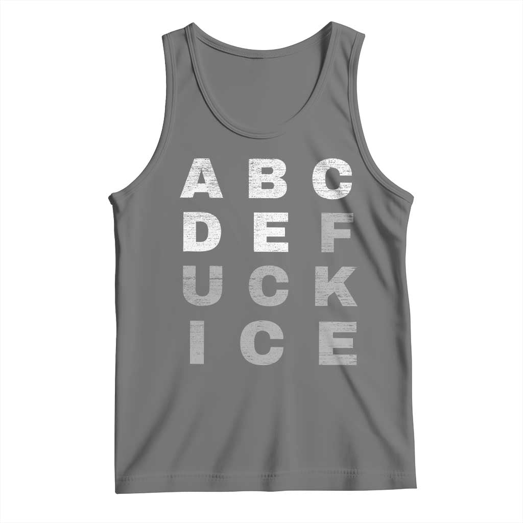 Fck Ice Tank Top Chinga La Migra Subtle FDT TS10 Black Heather Print Your Wear