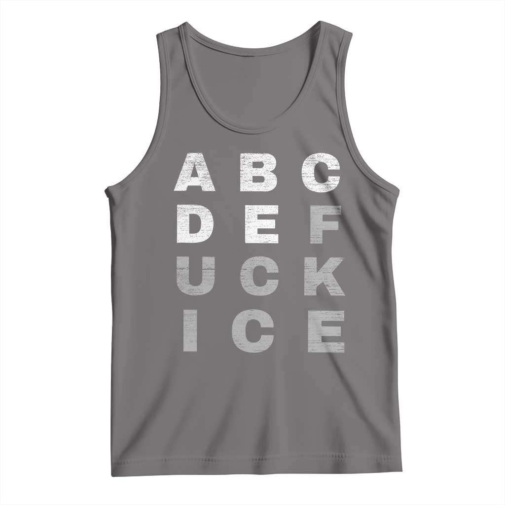 Fck Ice Tank Top Chinga La Migra Subtle FDT TS10 Deep Heather Print Your Wear