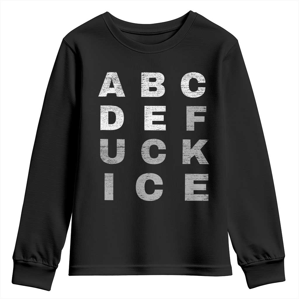 Fck Ice Youth Sweatshirt Chinga La Migra Subtle FDT TS10 Black Print Your Wear
