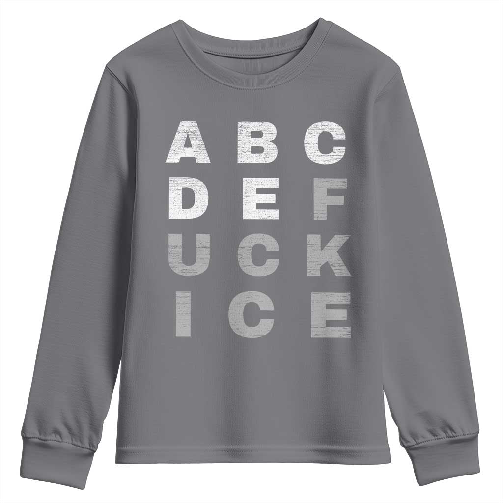 Fck Ice Youth Sweatshirt Chinga La Migra Subtle FDT TS10 Charcoal Print Your Wear