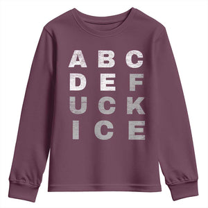 Fck Ice Youth Sweatshirt Chinga La Migra Subtle FDT TS10 Maroon Print Your Wear