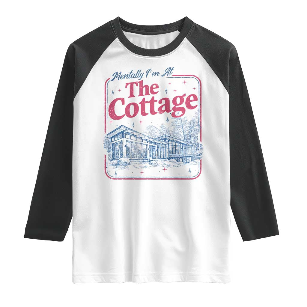 Team Hollanov Fan Raglan Shirt Mentally Im At The Cottage LGBT Romance Hockey TS10 White Black Print Your Wear