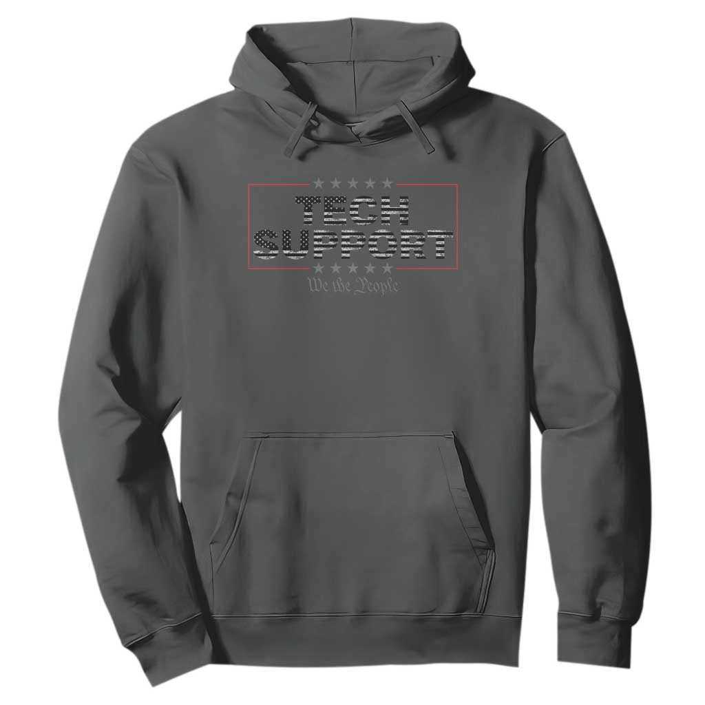 Tech Support Hoodie IT Support Programmer Engineer TS10 Dark Heather Print Your Wear