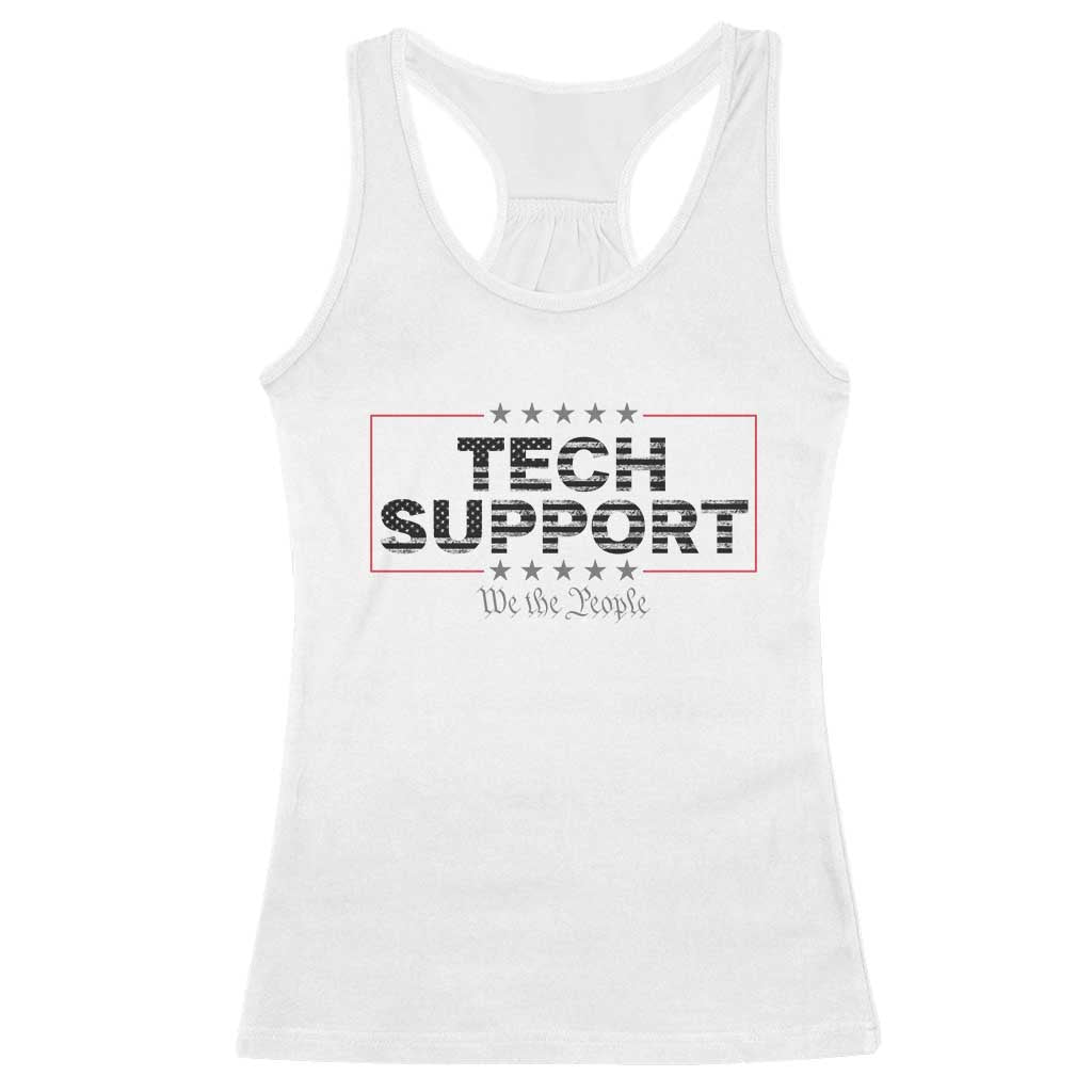 Tech Support Racerback Tank Top IT Support Programmer Engineer TS10 White Print Your Wear