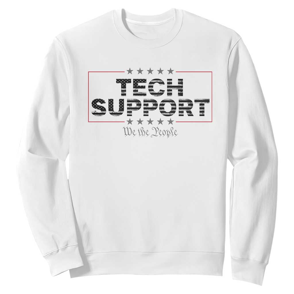 Tech Support Sweatshirt IT Support Programmer Engineer TS10 White Print Your Wear