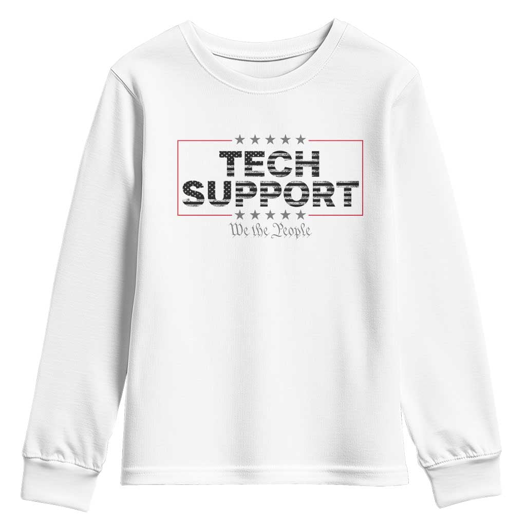 Tech Support Youth Sweatshirt IT Support Programmer Engineer TS10 White Print Your Wear